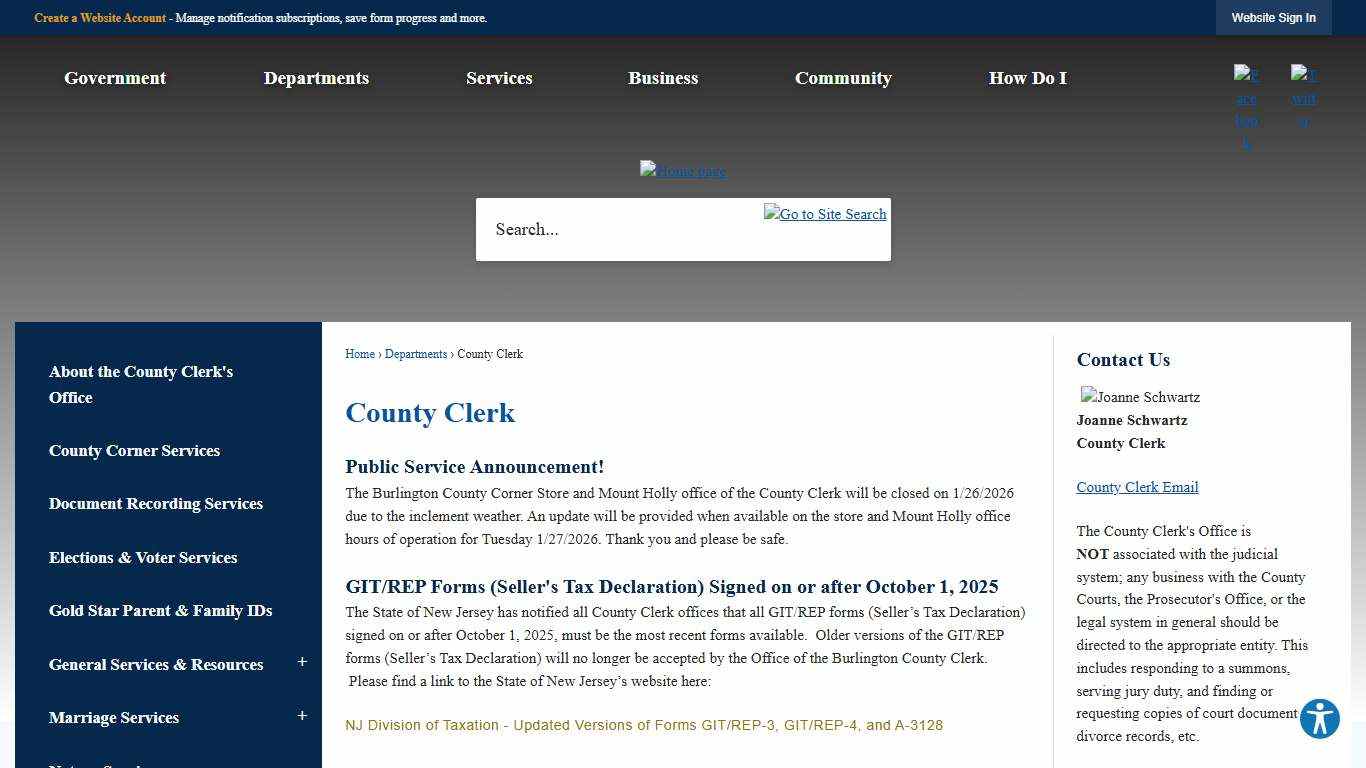 County Clerk Burlington County, NJ - Official Website